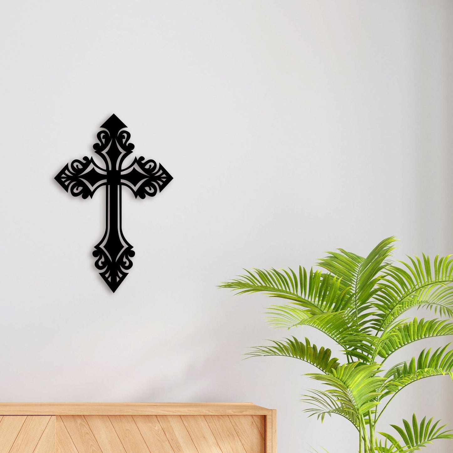 Designer Christian Cross Metal Wall Art 3