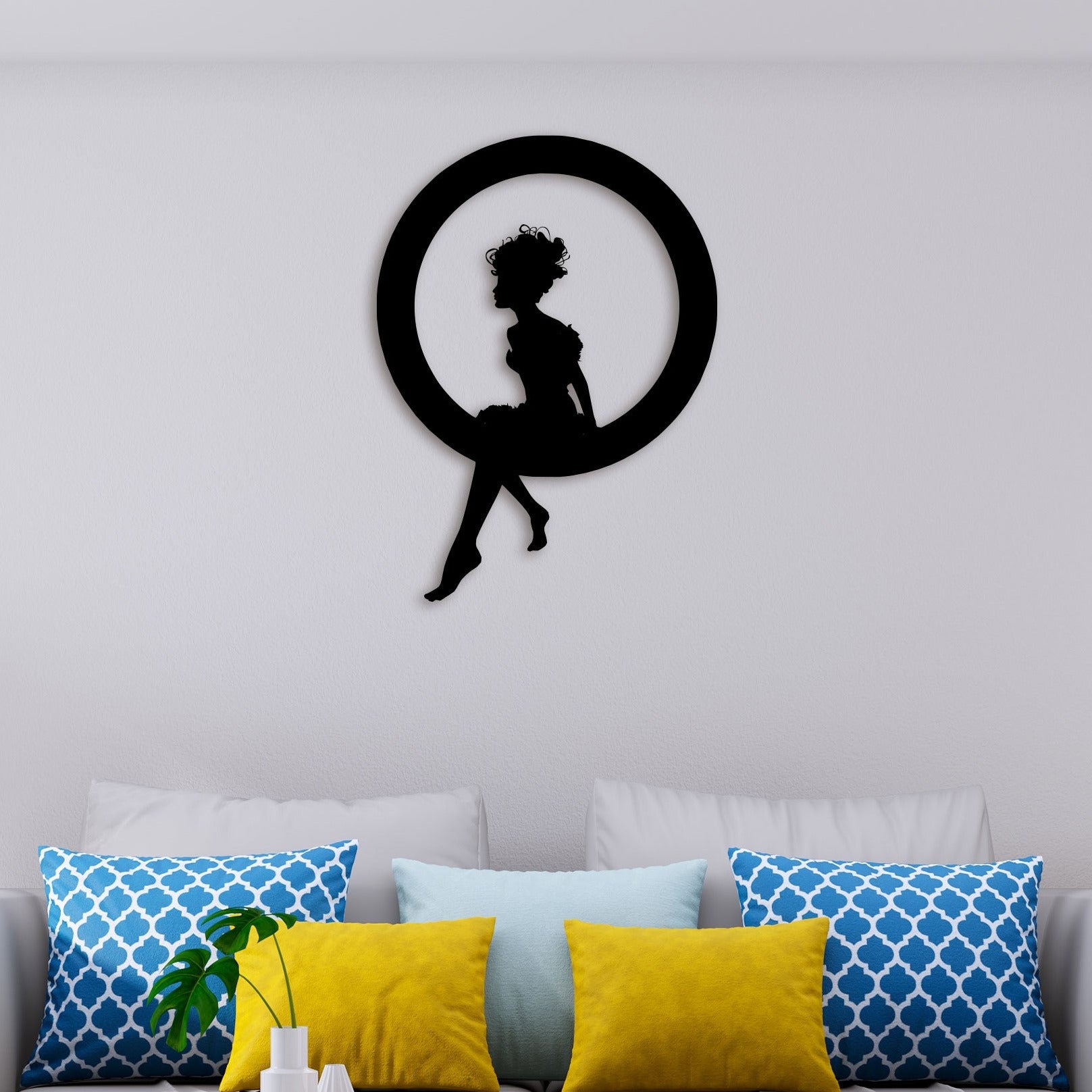 Alone Girl Metal Wall Art