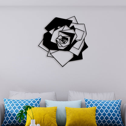 Minimalist Rose Flower Metal Wall Art 3