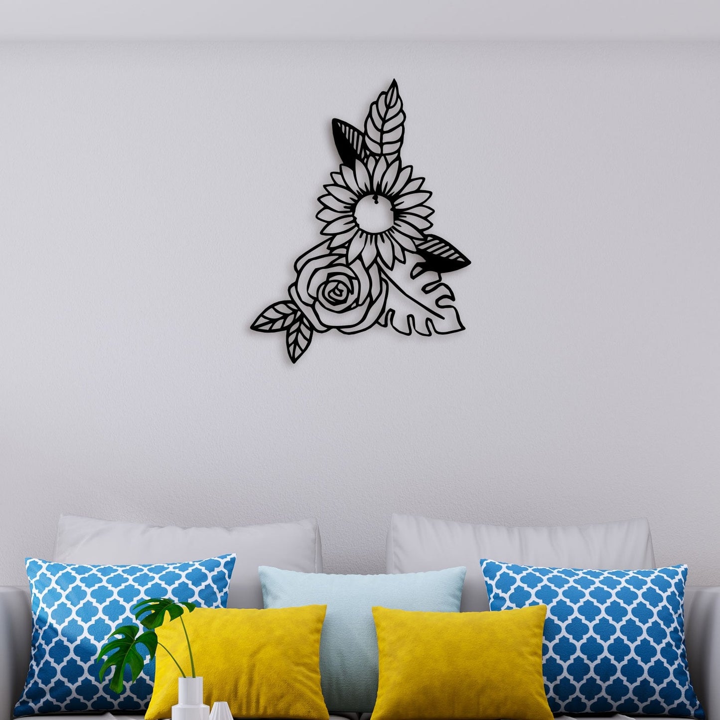 Attractive Flower Metal Wall Art