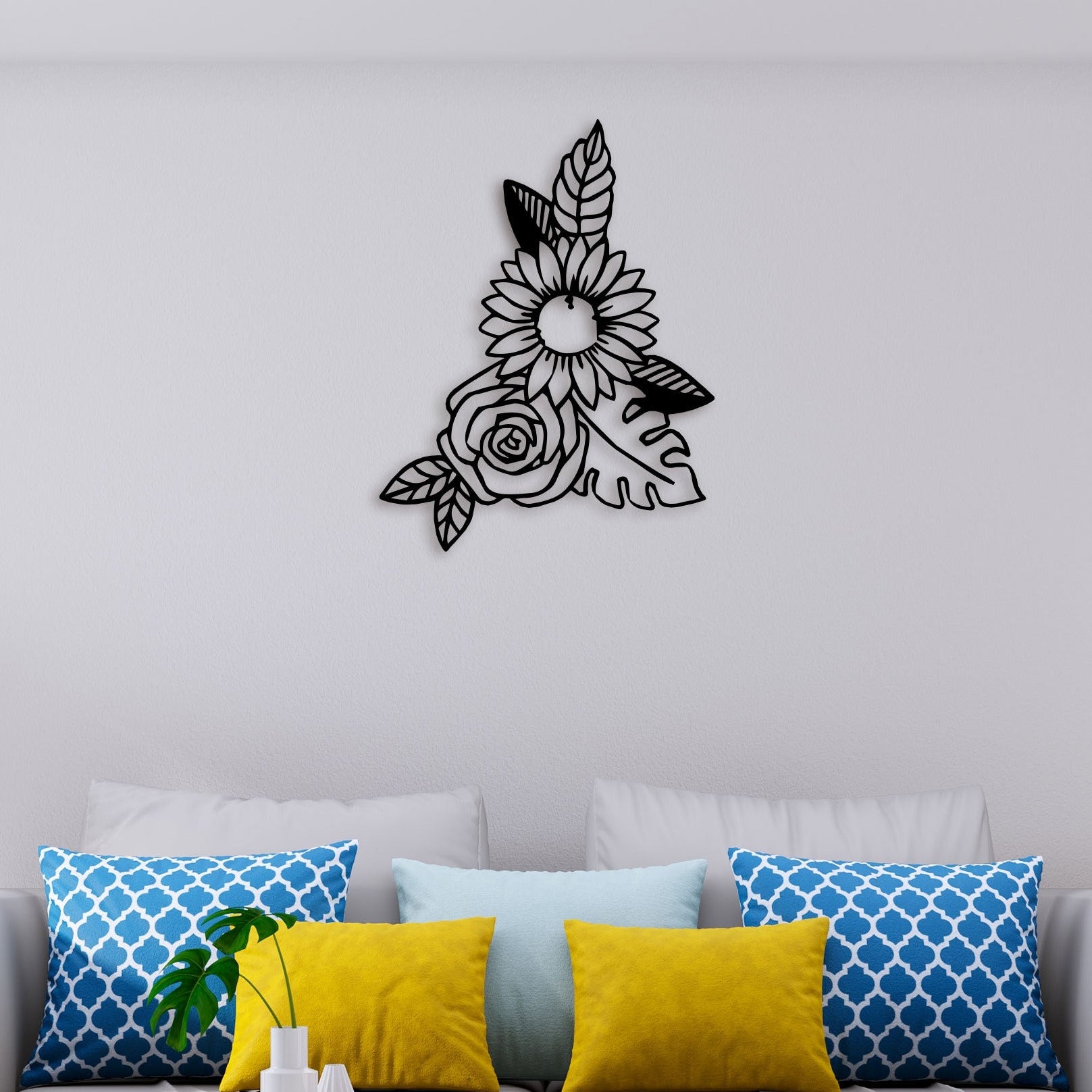 Attractive Flower Metal Wall Art