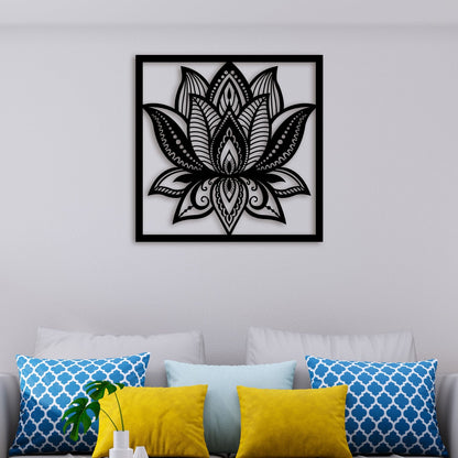 Attractive Lotus Metal Wall Art 3