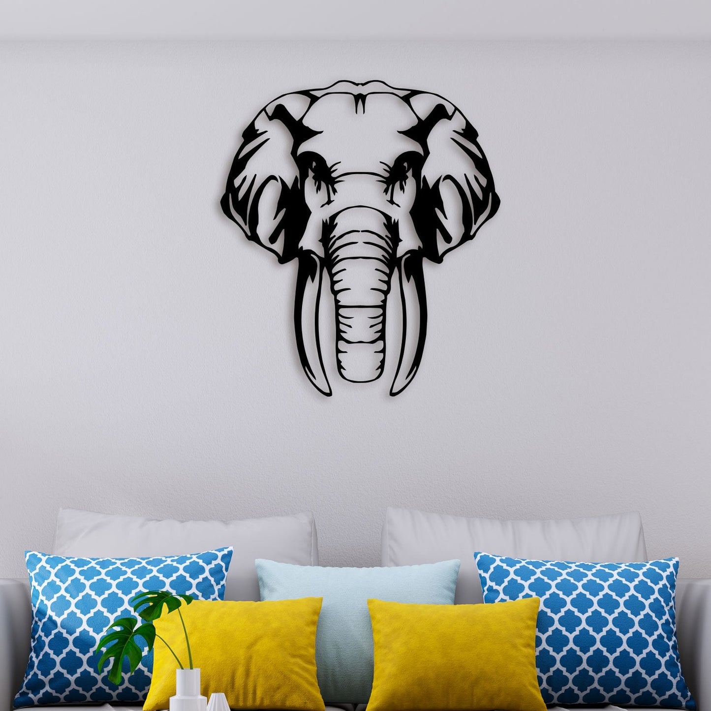 Angry Elephant Metal Wall Art 3