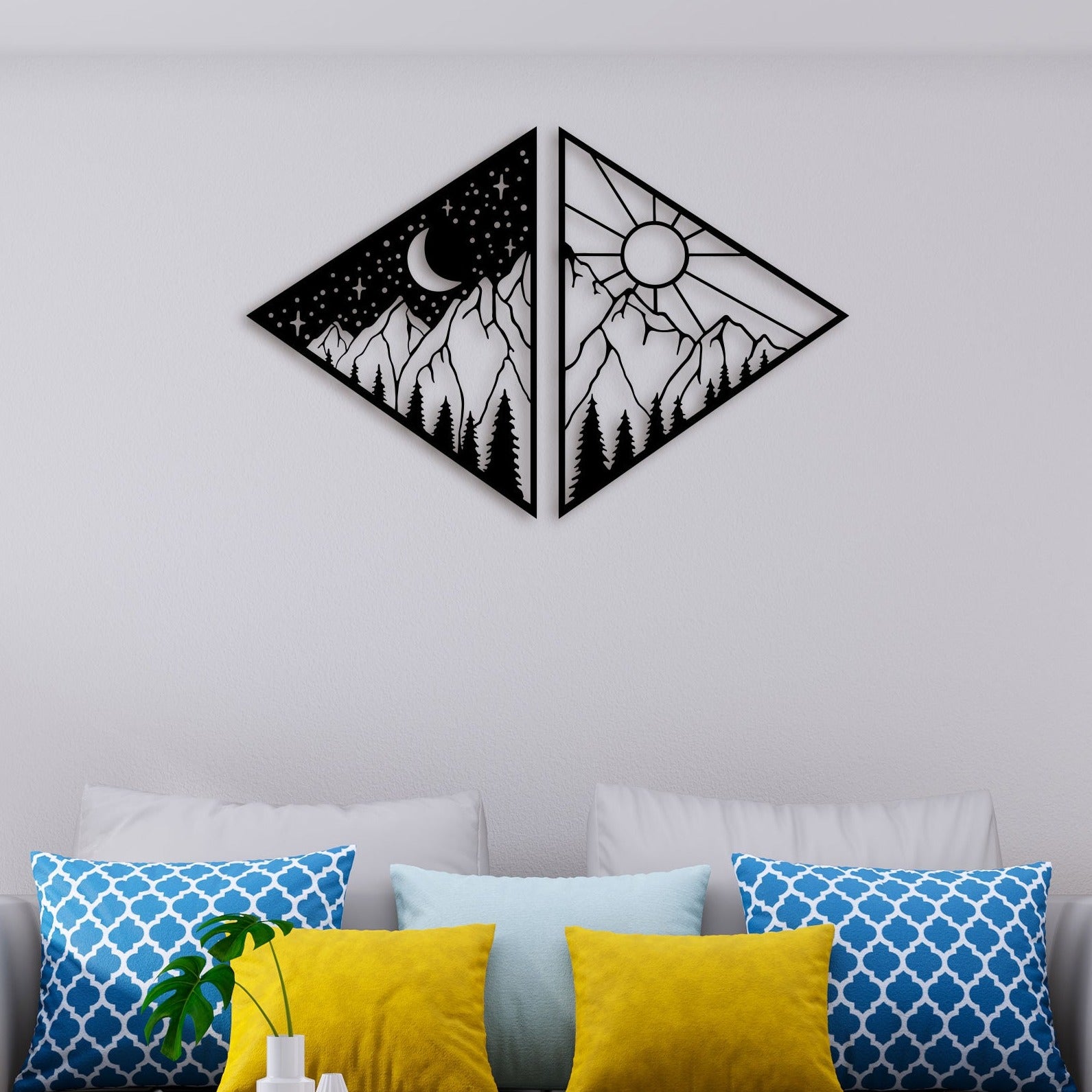 Sun And Moon Metal Wall Art 3