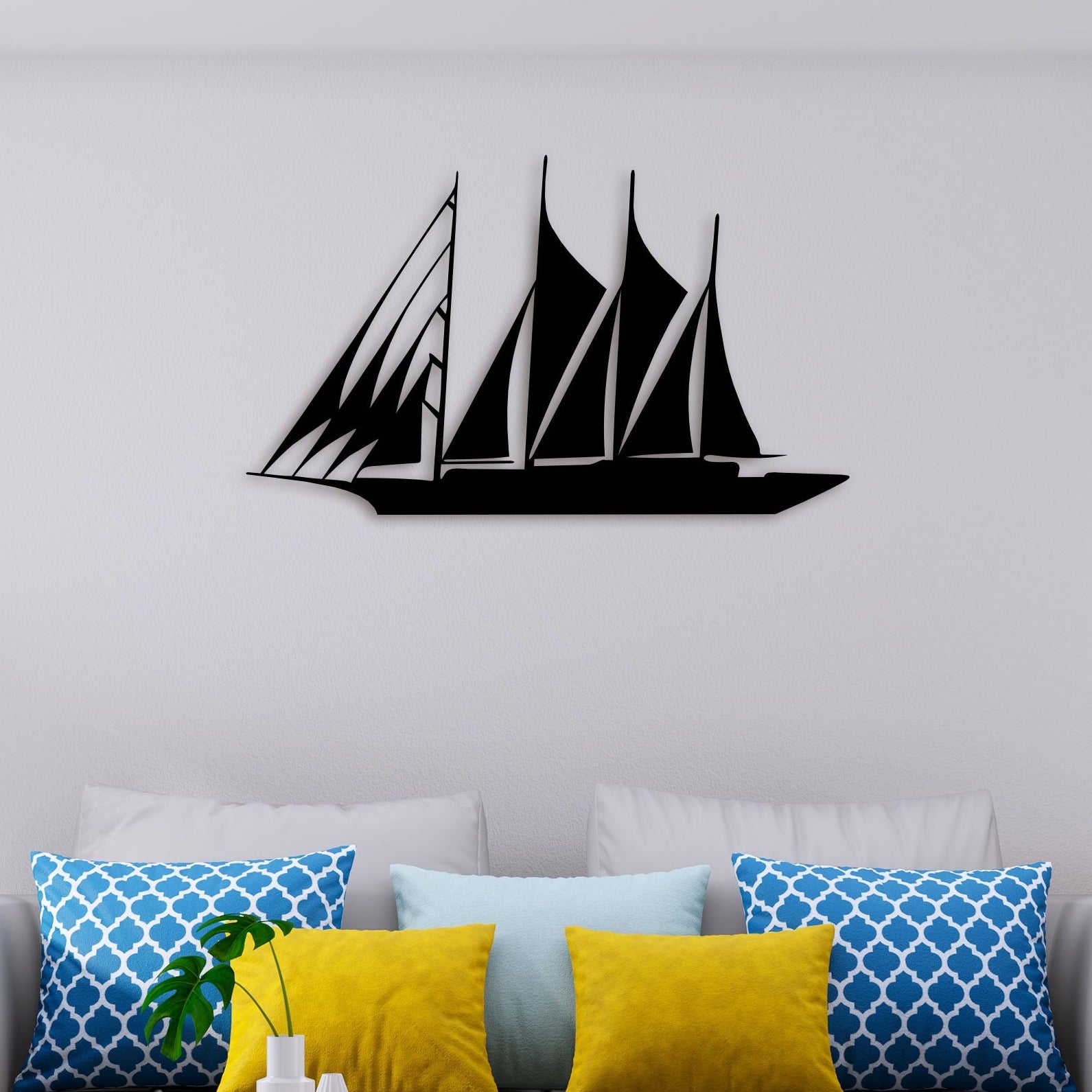 Ship on Sea Metal Wall Art 3