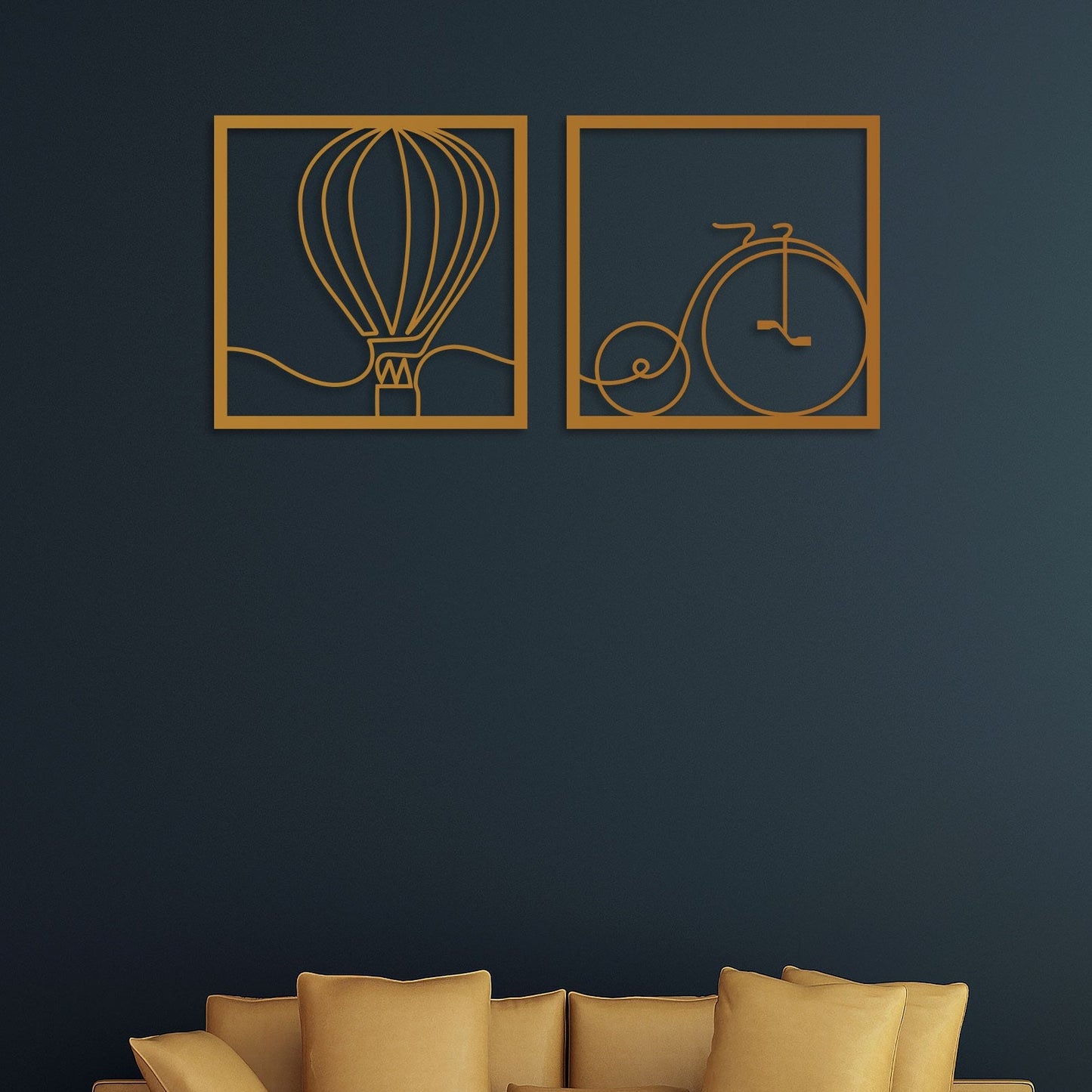 Balloon With Cycle Metal Wall Art 4