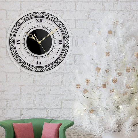 Acrylic Geometric Print Style Clock