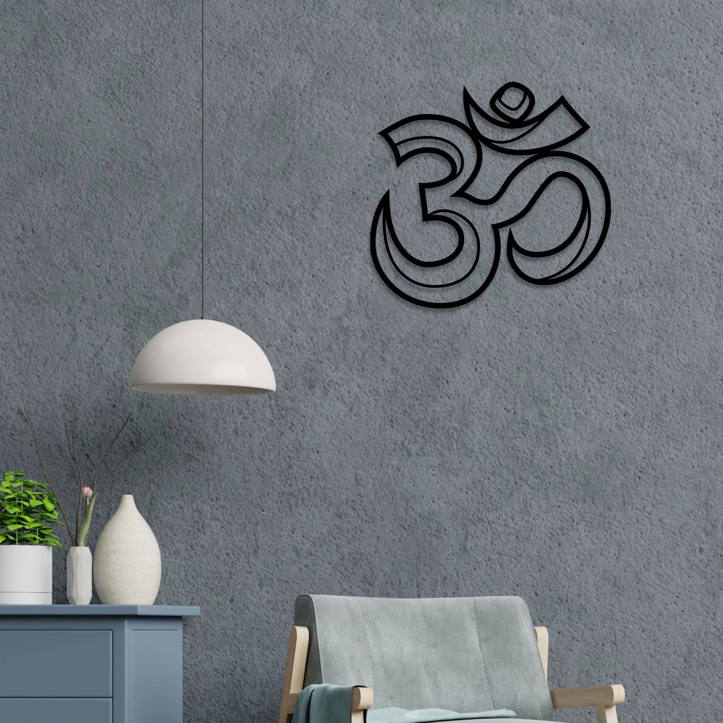 3D Om Metal Wall Art 3