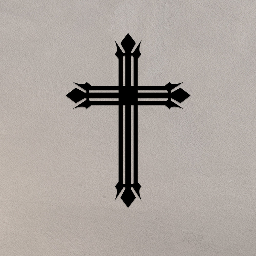 Elegant Christian Cross Metal Wall Art