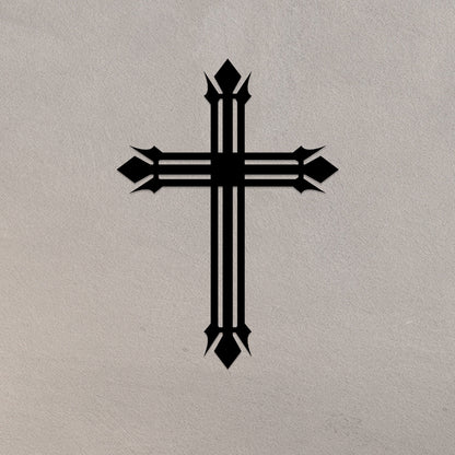 Elegant Christian Cross Metal Wall Art