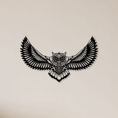 Flying Owl Metal Wall Art