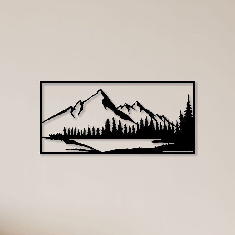 Mountain Scenery Metal Wall Art