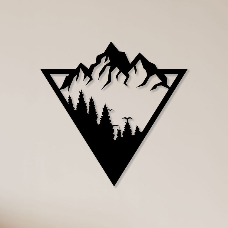 Snow On Mountain Metal Wall Art