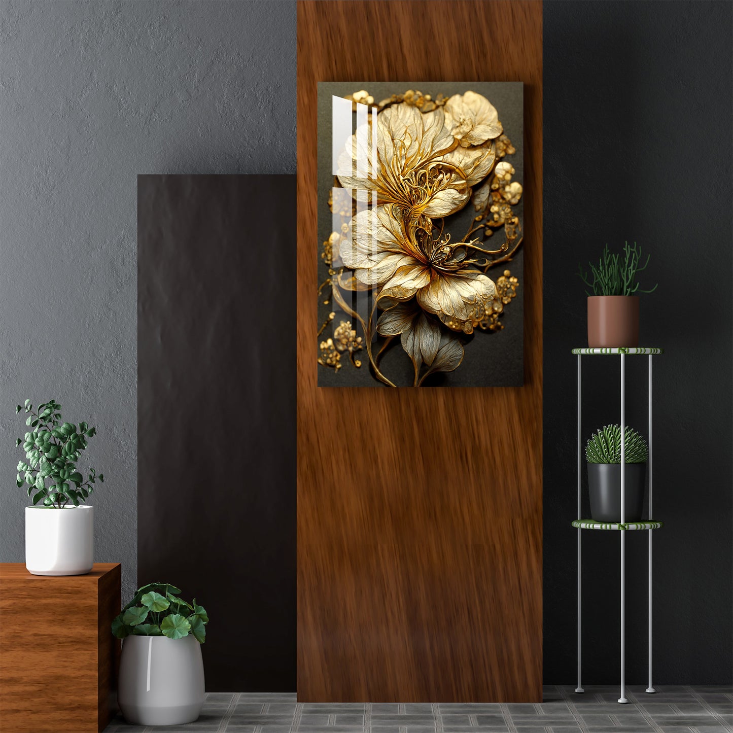 Golden Desire Acrylic Wall Art