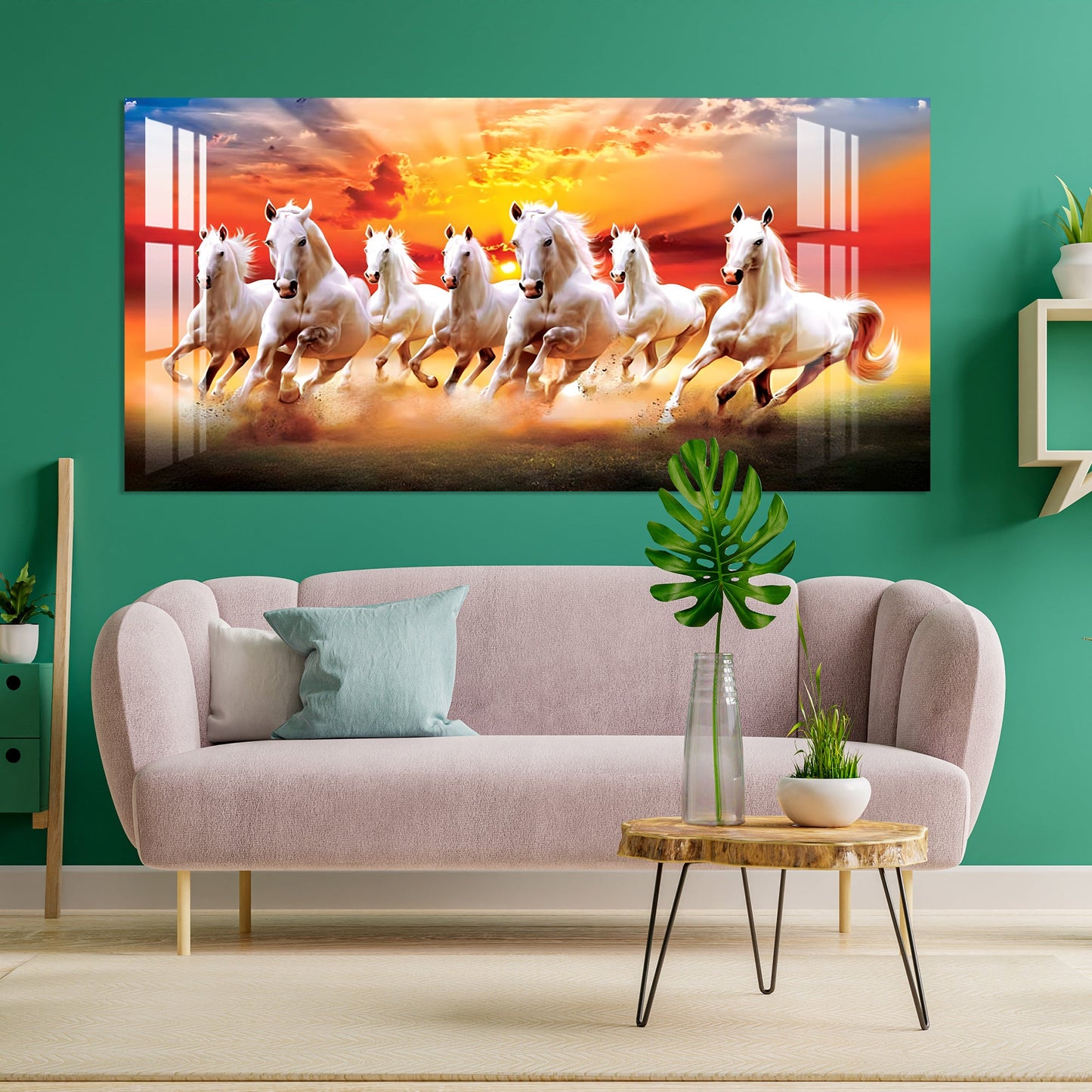 Horses of Success Acrylic Wall Art - 29.5X14.5 Inch / 3MM