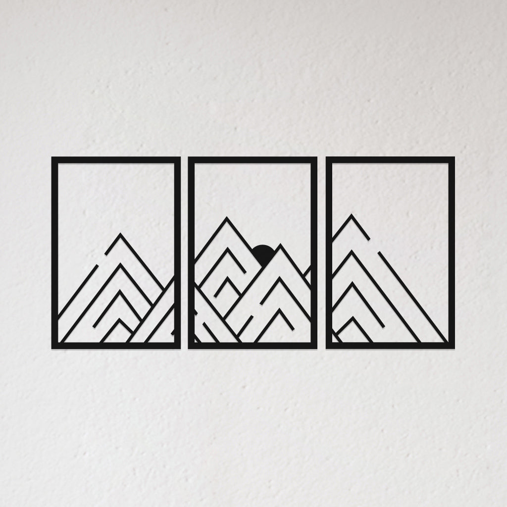 Simplest Mountain View Metal Wall Art