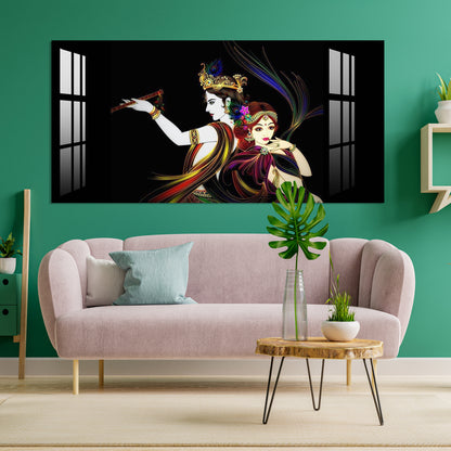 Majestical Radha Krishna Acrylic Wall Art