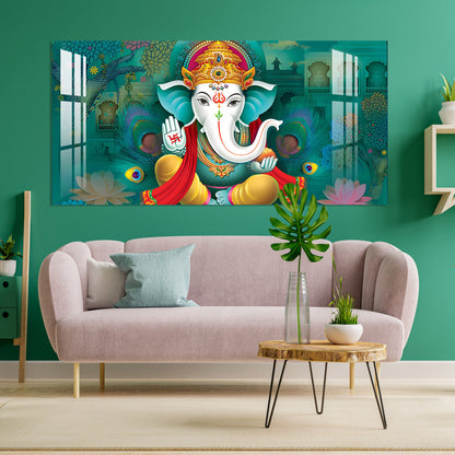 Swastika Ganesh Acrylic Wall Art