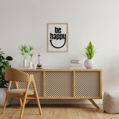 Be Happy Acrylic Frame