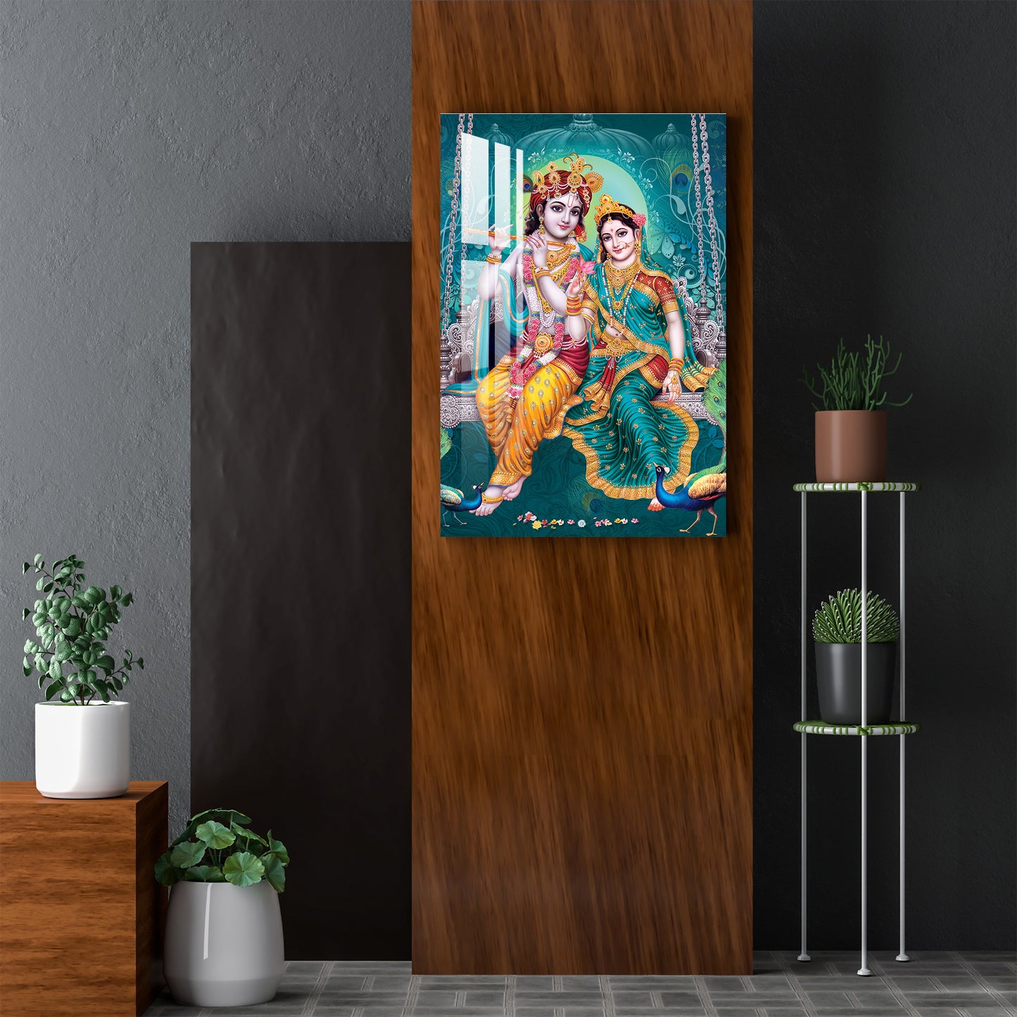 Lord Kanha & Kishori Acrylic Wall Art