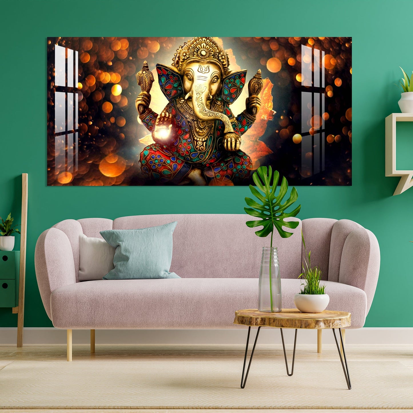 Alluring Ganesha Acrylic Wall Art - 23.5X11.5 Inch / 3MM