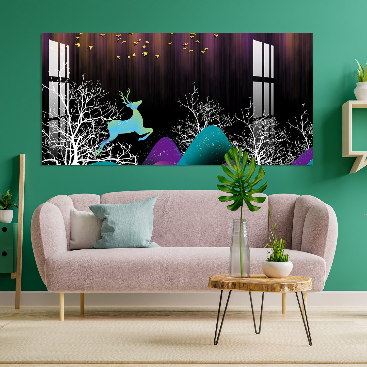 Cheerful Deer Acrylic Wall Art