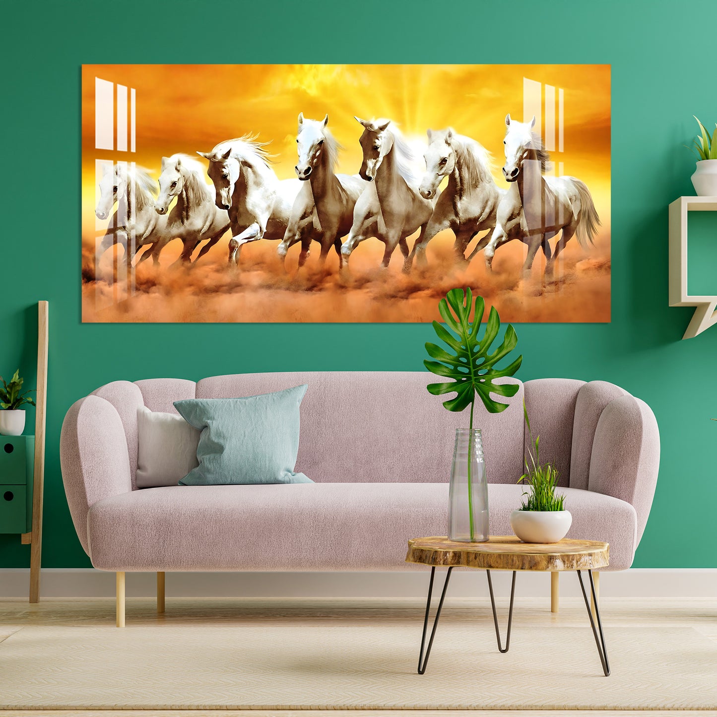 Horses of Wealth Acrylic Wall Art