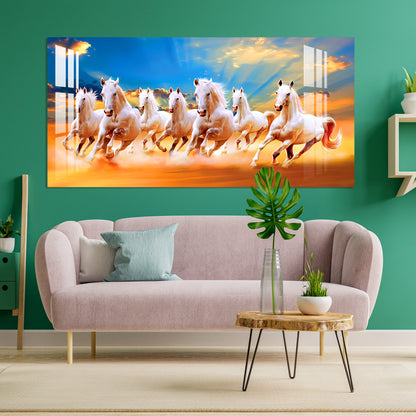 Horses in Desert Acrylic Wall Art