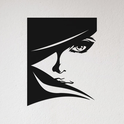 Beautiful Women Face Metal Wall Art