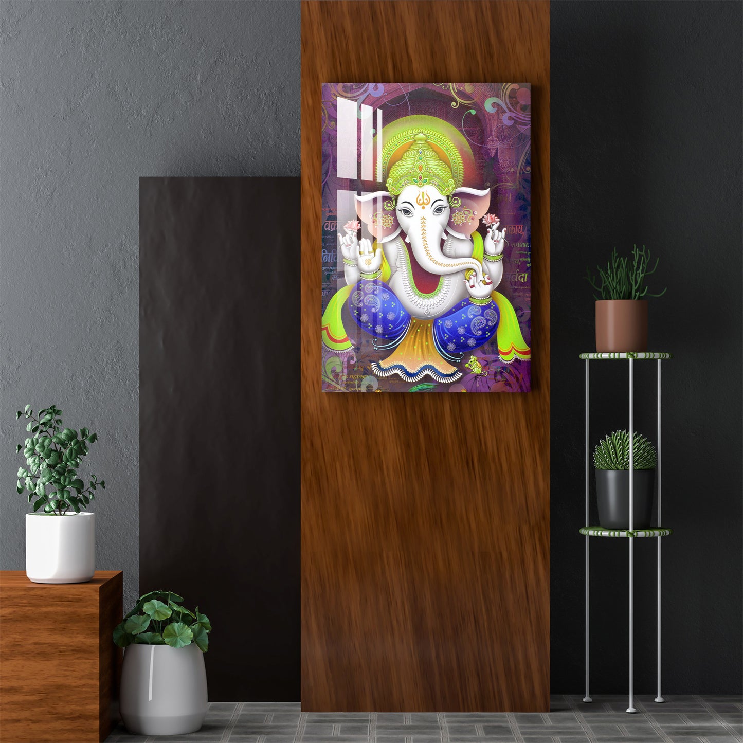 Colorful Lord Ganesh Acrylic Wall Art