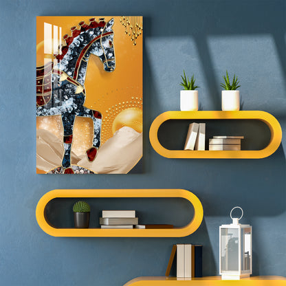 Decorated Horse Acrylic Wall Art