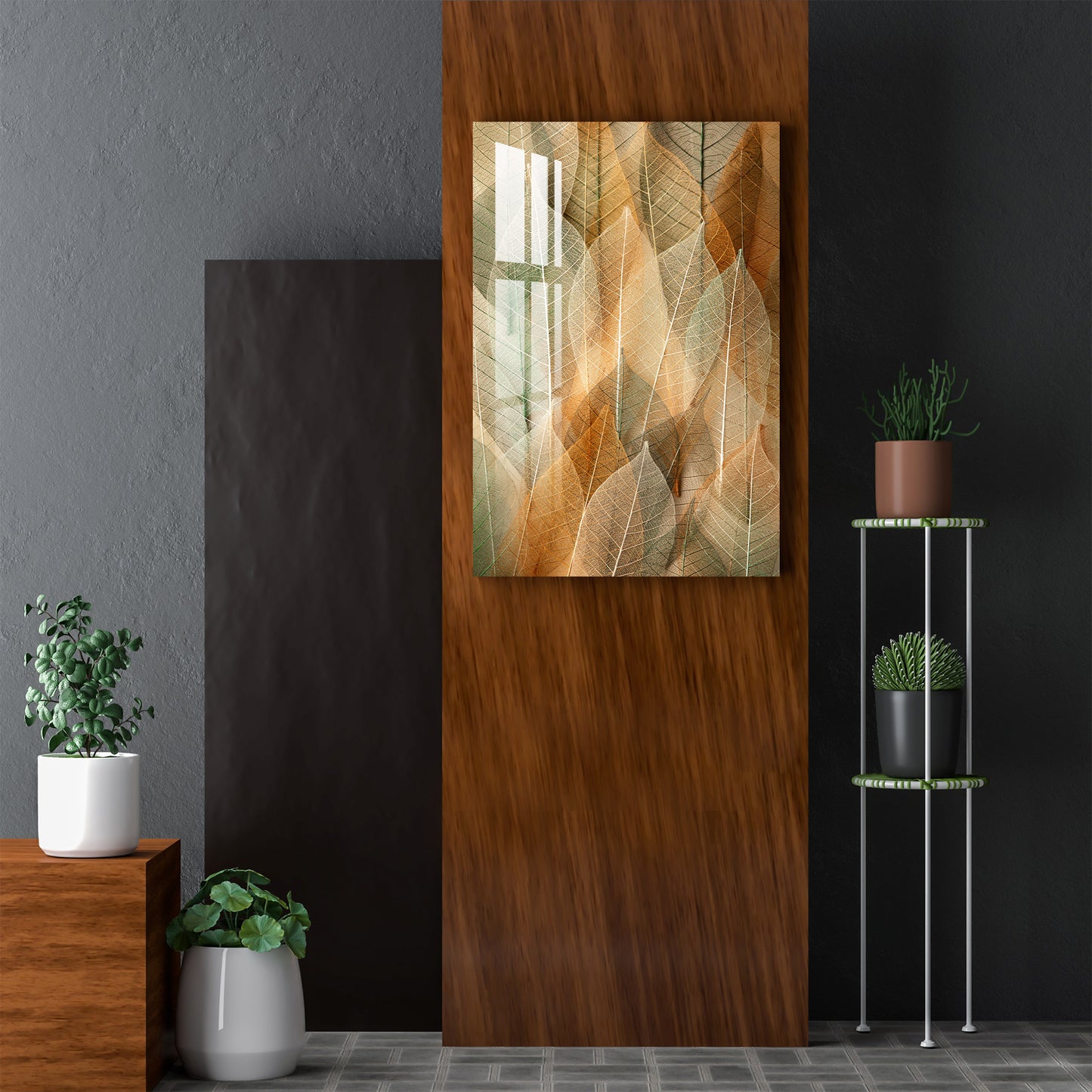 Dried Leaves Acrylic Wall Art