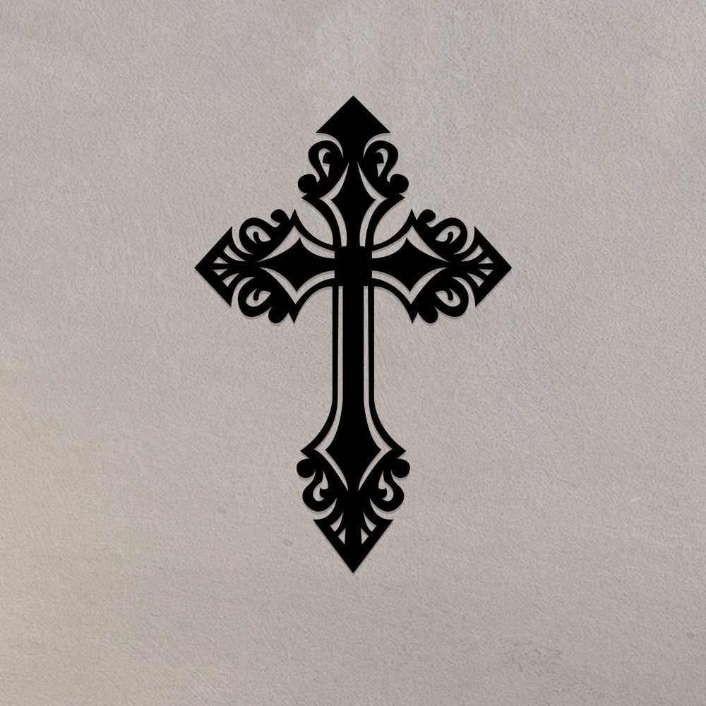 Designer Christian Cross Metal Wall Art