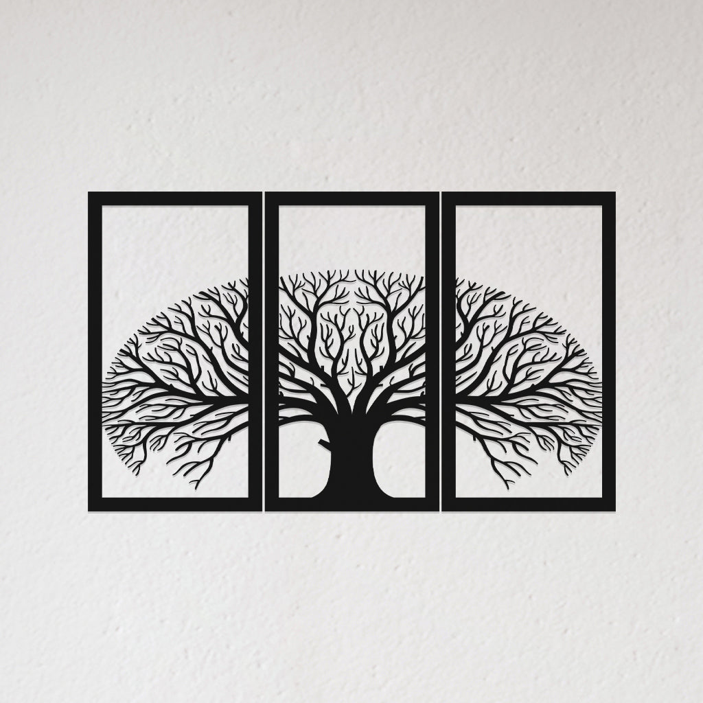 Superb Tree In Frame Metal Wall Art