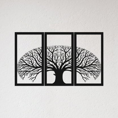 Superb Tree In Frame Metal Wall Art