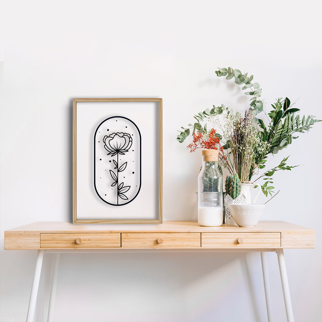 Attractive Single Flower Acrylic Frame