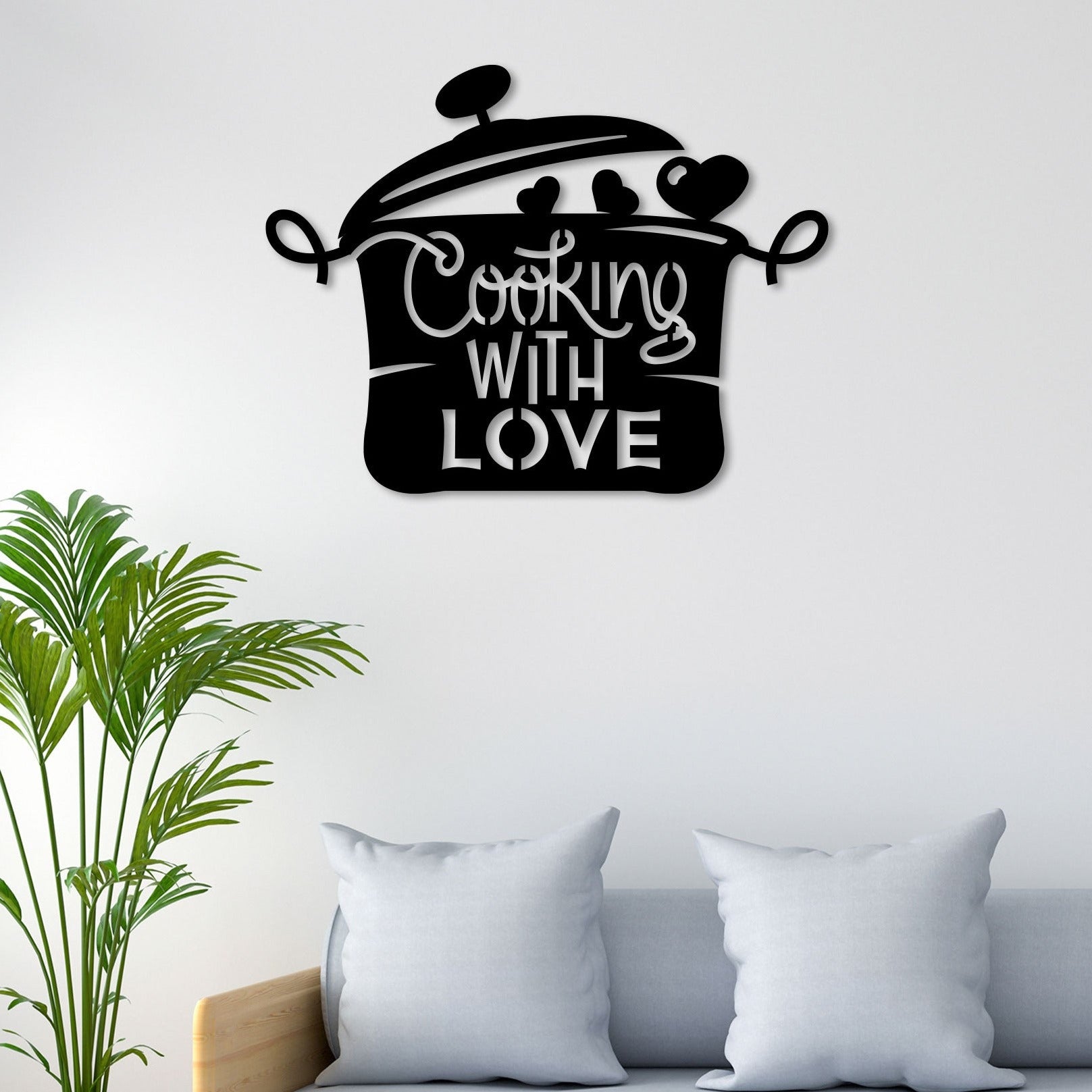 Cooking With Love Metal Wall Art 1