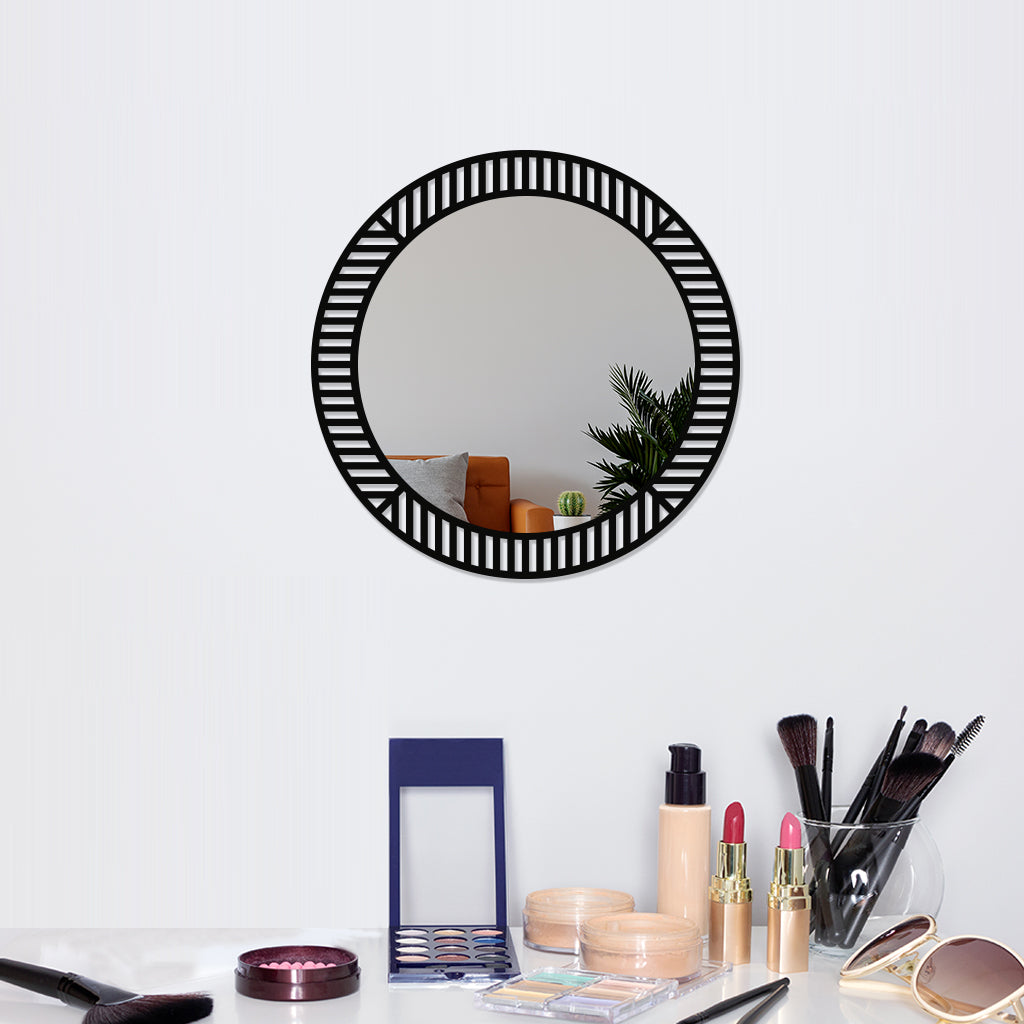 Simple Round Metal Wall Mirror