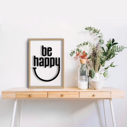 Be Happy Acrylic Frame