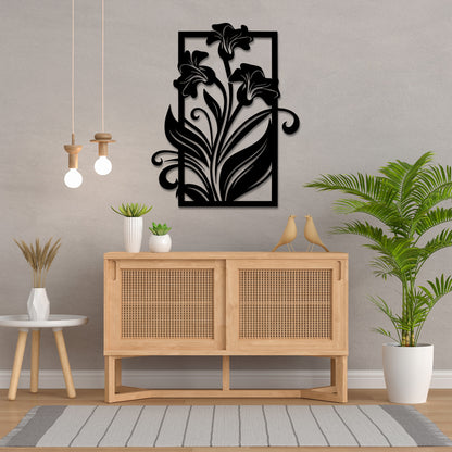 Amaryllis Flower Metal Wall Art