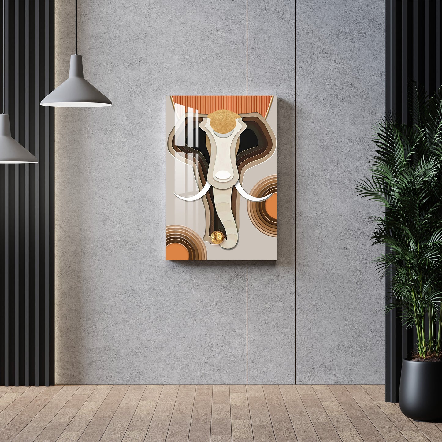 Elephant Mural Acrylic Wall Art