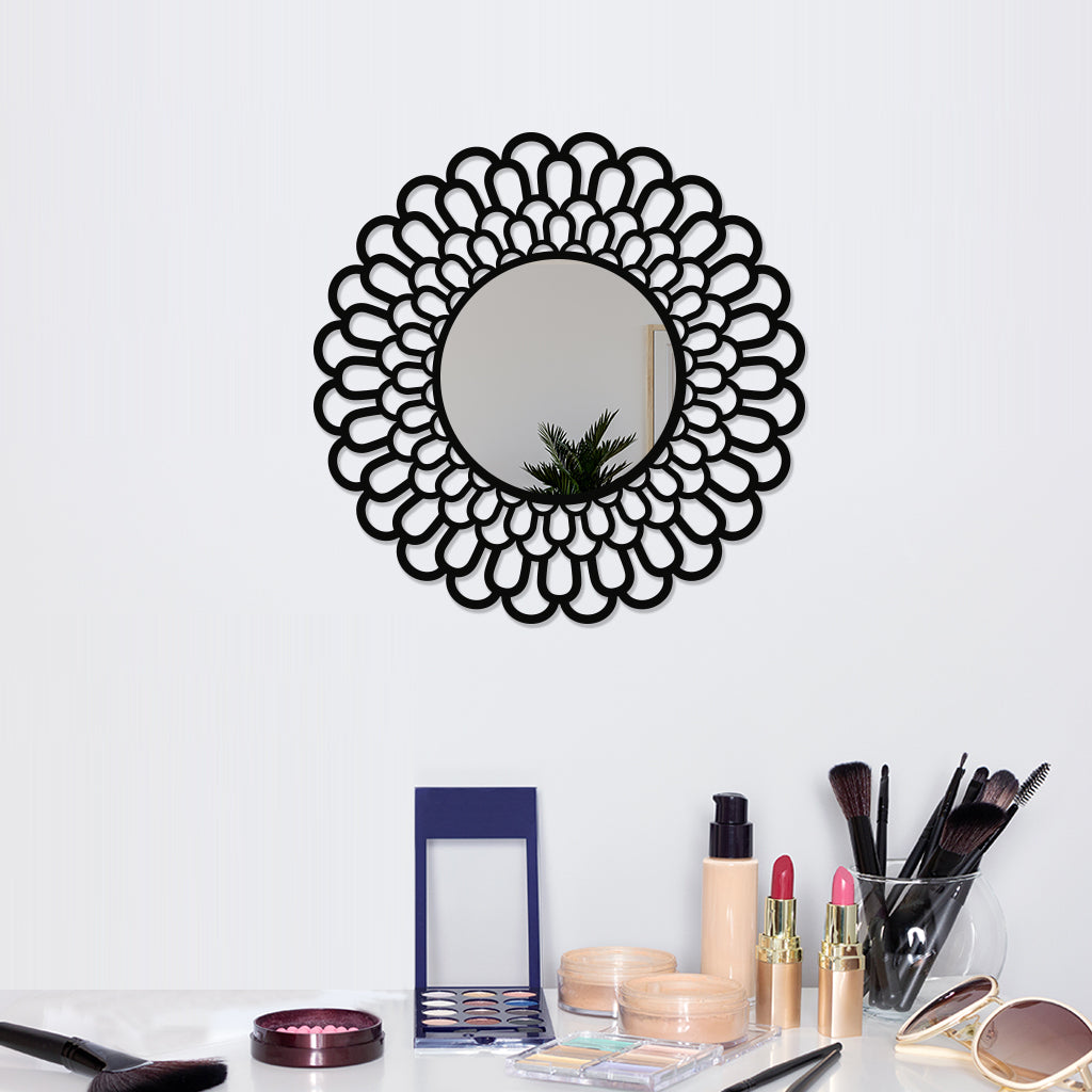 Elegant Round Metal Wall Mirror