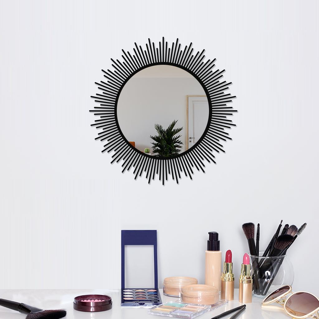 Sunburst Metal Wall Mirror