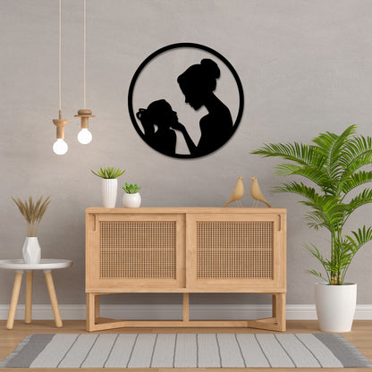 Mother & Daughter Metal Wall Art