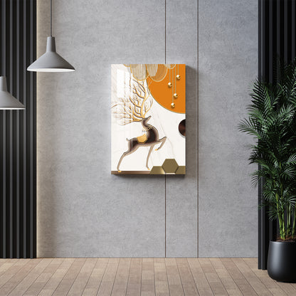 Ornated Deer Acrylic Wall Art