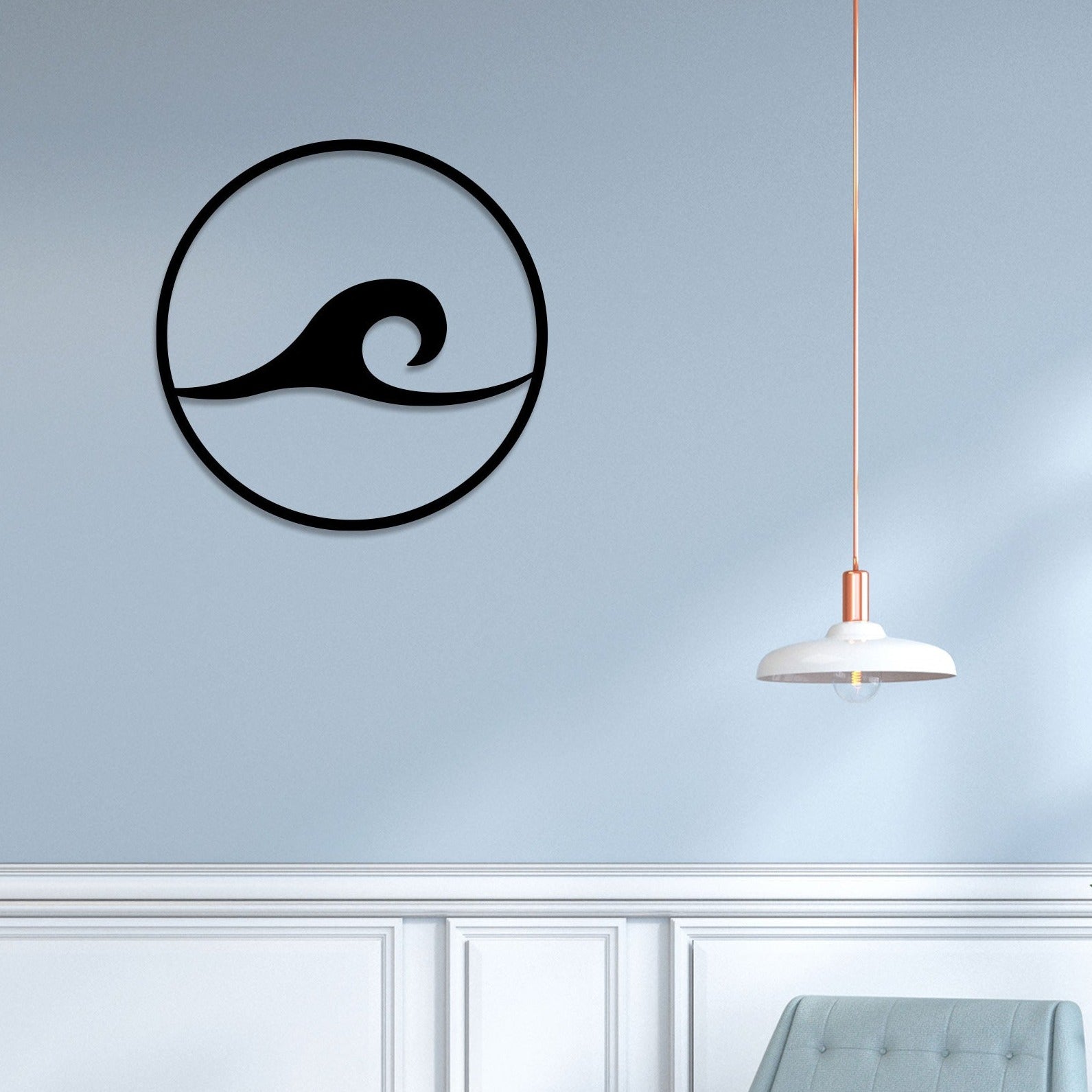 Wave In Circle Metal Wall Art 2