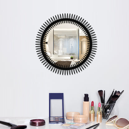 Contemporary Round Metal Wall Mirror