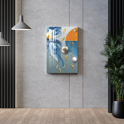 Fishes with Feathers Acrylic Wall Art