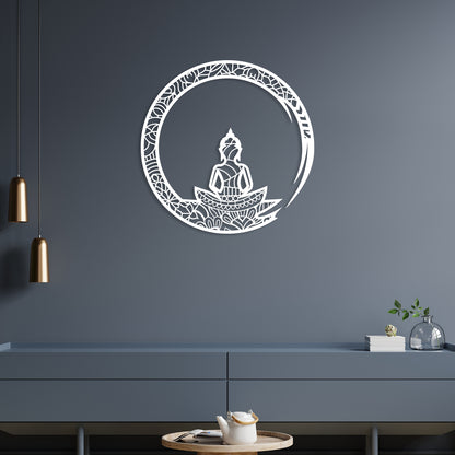 Buddha Worship Style Metal Wall Art