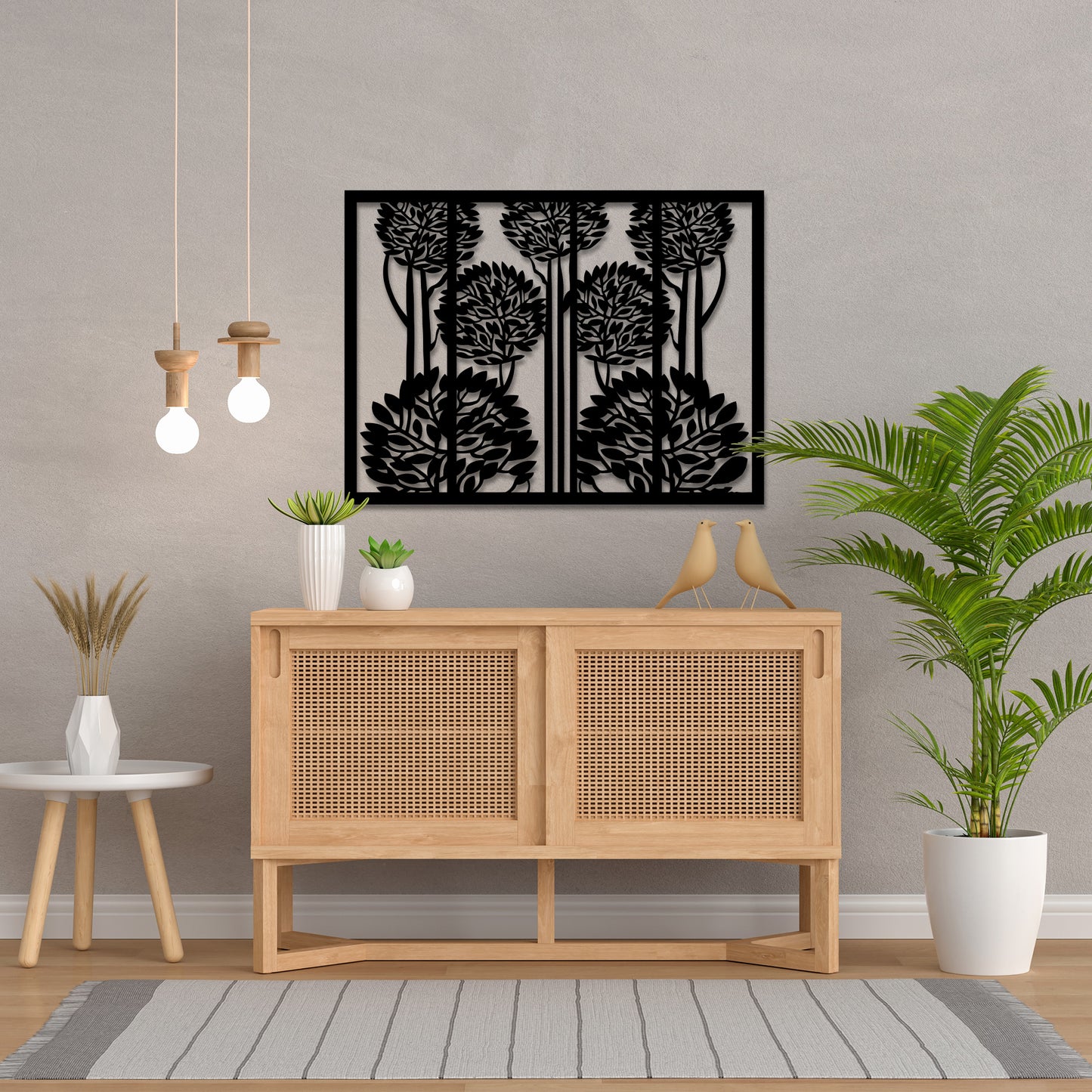 Dense Trees Metal Wall Art